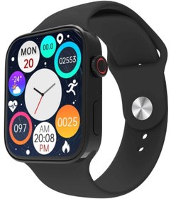 Resim TEKNO Watch 7 Pro Max Smartwatch Uyumlu Yeni Kasa Hd Ekran Çift Tuş Aktif Siyah Akıllı Saat 