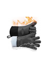 Resim Silikon Fırın Eldiveni - 1 Çift - Gri 