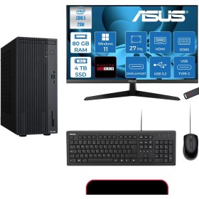 Resim Asus Expertcenter P500MV Intel® Core™ Ultra 5 210H 4.8ghz Aı 80GB Ddr5 4tb SSD 27" 120Hz 4GB/RX550 WIN11HOME Mini Tower Masaüstü Bilgisayar E52108512B0D21H30+ZETTAUSBBELLEK 