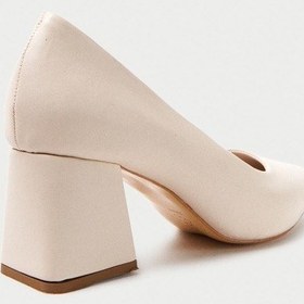Resim Mubiano Mbzfr600-bj Kadın Blok Topuklu 6 Cm Sivri Burun Bej Stiletto & Topuklu Ayakkabı Bej 