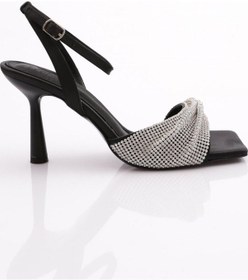 Resim Dgn 7315 Kadın Abiye Ayakkabi Siyah Saten 