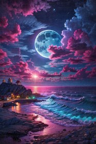 Resim Depoba Moon Gaming Oyuncu Odası Halısı Şönil Dijital Baskılı Kaymaz Taban Yıkanabilir Salon Halısı 