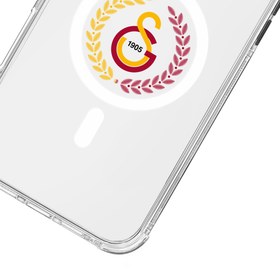 Resim Galatasaray Yaprak Arma Magsafe Şeffaf Telefon Kılıfı - iPhone 15 
