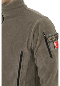 Resim Erkek Açık Haki Taktik Askeri Outdoor Avcı Polar Hırka Çok Renkli 