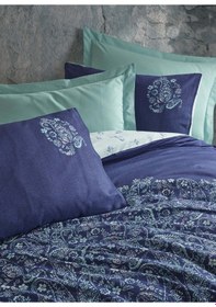 Resim Cotton Box Masculine Ranforce Cadee Mint Çift Kişilik Nevresim Ta Mint Yeşil 