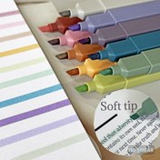 Resim 10 adet FUNFULL Vintage & Pastel Vurgulayıcı - Yumuşak Kazıyıcı Uç, Kanamaz, Çeşitli Toprak Renkleri, Günlük Tutma, Okul ve Ofis Malzemeleri, Çizim ve Vurgulama için İdeal | Pastel Vurgulayıcı 
