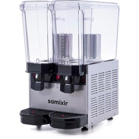 Resim Klasik Twin Soğuk İçecek Dispenseri, 20+20 Lt. - Fıskiyeli - Inox - Samixir 