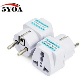 Resim Uluslararası Seyahat Evrensel Adaptör Elektrik Fişi İngiltere Abd, Ab Au'dan Whıte Eu Fiş ' Beyaz 