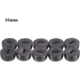 Resim Mingjin Shop 1 16MM Tarzı Dia Siyah Plastik Vidalı Karbon Fırça Tutucu Kapak Kılıfı Elektrikli Alet Aksesuarları (Yurt Dışından) 