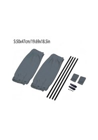 Resim Chuangyinshop 2 Adet Gri Katlanır Oto Güneşlik Ve Yan Pencere Perdesi - Uv Korumalı 