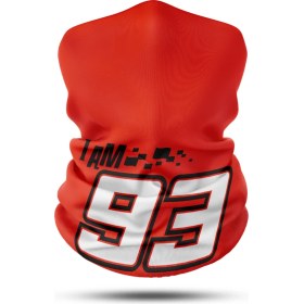 Resim Dair Aksesuar Marquez 93 Desenli Motosiklet Boyunluk Bandana 