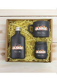 Resim Bk Gift Kişiye Özel İsimli Dtf Anne Temalı Antrasit Kahve Fincanı & Kolonya & Mum Hediye Seti-2, Anneye Hediye, Anneler Günü Hediyesi Kobitmeyencom309 