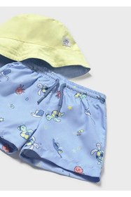 Resim Mayoral Bebek Mayo Güneş Korumalı Çift Taraflı Deniz Şortu ve Şapka Seti 1646 - TURUNCU / 12 ay 