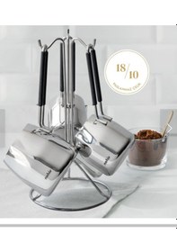 Resim Nehir Modern 4 Parça Cezve Seti 