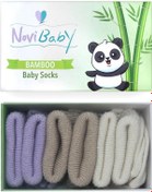 Resim Novibaby 3'lü Bambu Yenidoğan Bebek Çorabı I Goldies I 0-6 ay "Karışık Renkli" 
