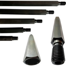 Resim DKT Karot Ucu Uzatması 300 mm (30 cm ) 11/4" UNC Erkek/Dişi 