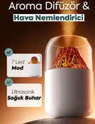 Resim Dijiteks Mini Hava Nemlendirici | Ultra Sessiz Aromaterapi Cihazı | Gece Lambalı | 350 ml 