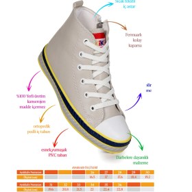 Resim Kiko Kids Pant Günlük Bağcıklı Fermuarlı Erkek Çocuk Spor Ayakkabı Gri 