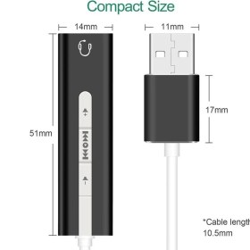 Resim TeknoKapsül 7.1 USB Harici Ses Kartı 3.5mm Çevirici Dönüştürücü Ses Kartı 5072 