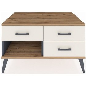 Resim Kronos Şifonyer 3 Çekmeceli 88x59x48 Antrasit-çam/aytaşı Çam/aytaşı 