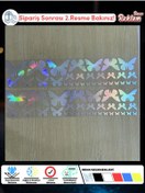Resim Onur Reklam Holografik Kelebek Sticker Seti – Suya Dayanıklı 62’li Dekoratif Etiket 
