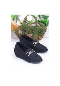 Resim Fort 34065 Minalya Siyah Hafif Rahat Dolgu Taban Şık Kadın Günlük Ayakkabı Siyah 