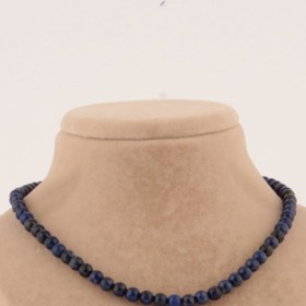 Resim OSMANLI DEĞERLİ TAŞ Sertifikalı Lapis Lazuli 6mm Kolye(DÜĞÜMSÜZ) 