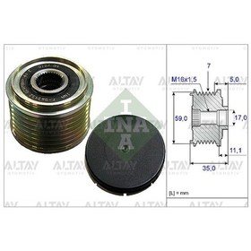 Resim Kasnak Şarj Dinamo Transit V184 01-06 2.4 D 2c1t10300ba 