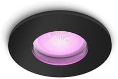 Resim Philips Hue White & Color Ambiance Xamento Gömme Spot Lamba, 1'li Paket, Hue Işık Sistemi için Kısılabilir Banyo Lambası, 16 milyon Renk, Dil ve Uygulama Üzerinden Akıllı Işık Kontrolü, Siyah 