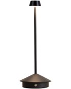 Resim Qingmipy Trapes Şekilli Led Gece Lambası - Dokunmatik Anahtar, Üç Seviye Işık Ayarı, 1800mah Batarya, Kum Siyah Alüminyum Diğer 