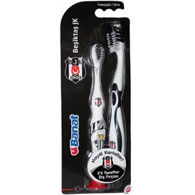 Resim Banat Beşiktaş Yetişkin + Çocuk Diş Fırçası 