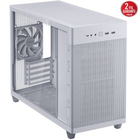 Resim ASUS Prime Ap201 Temperli Cam Micro Atx Beyaz Bilgisayar Kasası 
