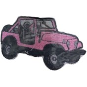 Resim Aplike Ütü İle Yapışan Jeep pembe Arma 2,5x3 cm 