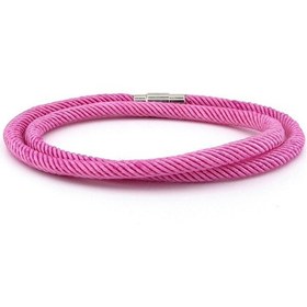 Resim Iki Sira Sarma Pembe Örgü Ip Erkek Bileklik M007W Çok Renkli 