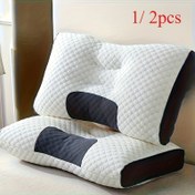 Resim 1/2 Adet Yumuşak Çift Boyun Yastığı - Ayarlanabilir Ergonomik Destek, Yüksek Kaliteli Yastık İçi, Çıkarılabilir Uyku Kılıfı, Yan veya Sırt Üzerinde Uyuyanlar İçin, Noel Hediyesi, Cadılar Bayramı Hediyesi 