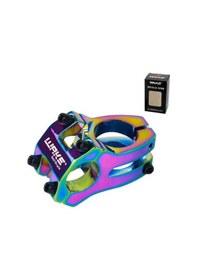 Resim Bisiklet Kısa Gidon Boğazı Wake Alüminyum Rainbow Rengarenk Yedek Parça 31,8mm Siyah 