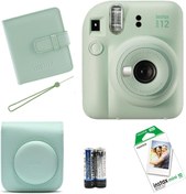 Resim Hepta Collection Instax Fujifilm Mini 12 Fotoğraf MakinesiAskıpil 10nanlu filmAlbüm YEŞİL, Instax 