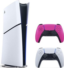 Resim Sony Playstation 5 Slim Dijital Edition+2.PEMBE Dualsense Oyun Konsolu 