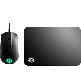 Resim SteelSeries Rival 3 Kablolu RGB Oyuncu Mouse + QcK Medium Oyuncu Mouse Pad 