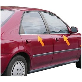 Resim Honda Civic Krom Cam Çıtası 4 Parça 1992 - 1995 