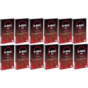 Resim S-Box Red Kabartma Yüzeyli Prezervatif 12'li x 12 