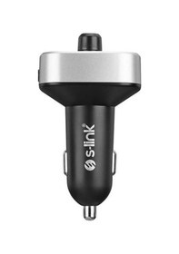 Resim S-link Sl-bt401 Rgb Bluetooth V5.0 Led Ekran Tf Kart 64g Max Çift Usb Qc3.0+5v/2.4a Hızlı Şarjlı Fm Transmitter 