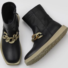 Resim Bueno Shoes Siyah Haki Deri Kadın Düz Bot 01wv9704 