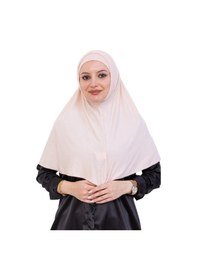 Resim Modish Group Hazır Türban & Başörtü Viskon Bone Setli Rahat Tesettür Şal İslami Giyim - Krem Bej 