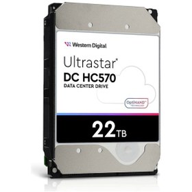 Resim Wd Ultrastar, Wuh722222ale6l4, 3.5", 22tb, 512mb, 7200 Rpm, 7/24 Enterprise, Data Center-güvenlik-na 