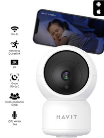 Resim Havit IPC30 Smart 360° 2K Gece Görüşlü IP Güvenlik Kamerası 