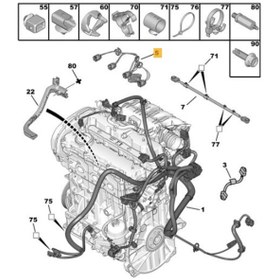 Resim Soketsan Citroen C4 Eksantrik Ara Kablosu 9654094580 