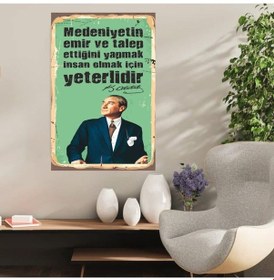 Resim Ahşap Retro Mdf Poster , Komik Sözler , Duvar Yazıları , Manzara , Tarih , Edebiyat - Tbl0425 