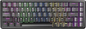 Resim Rampage REBEL Siyah Low Profile BLUE SWITCH US Layout Rainbow Mekanik Gaming Oyuncu Klavye 