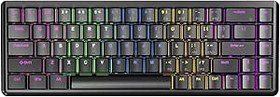Resim Rampage REBEL Siyah Low Profile BLUE SWITCH US Layout Rainbow Mekanik Gaming Oyuncu Klavye 